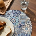thumbnail image 3 of Boho Geometric Round 13 Inch Placemats Set of 2, Country Tribe Abstract Ethnic Aesthetic HeatResistant Non Slip Place Mats for Dining Table, Wipeable Braided Kitchen Table Mats for Housewarming, 3 of 9
