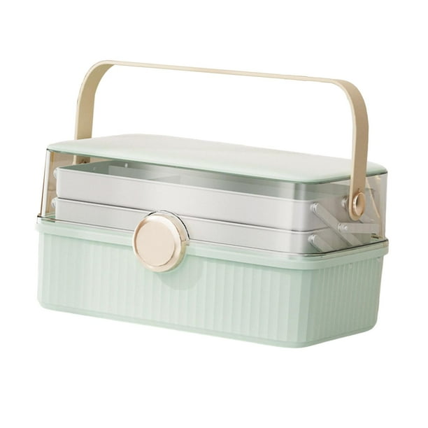 Caja de Joyería de Vanidad Portátil Yinane Organizador de Almacenamiento de Joyas 3 Niveles