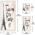 thumbnail image 3 of SKYSONIC 3 Pack Towel Beautiful Eiffel Tower Take Me to Paris Cotton Bath Towel Set (1 Bath Towel, 1 Hand Towel, 1 Washcloth) for Bathroom, Super Soft and Quick Dry Towels, 3 of 7