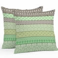 thumbnail image 2 of Throw Pillow Covers 16x16 Inch Set of 2, Sage Green Grey Boho Waterproof Outdoor Pillow Covers, Vintage Ethnic Tribe Abstract Art Decorative Cushion Pillowcases for Couch, Sofa, Bed, Garden, Patio, 2 of 9