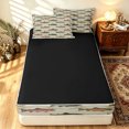 thumbnail image 4 of meiyoeat Watercolor Pike Fish Zipper Full Size Comforter Sets with Fitted Sheet and 2 Pillowcases for Girls Boys Girls, Rustic Lake Animal Zipper Bedding Set, Green, Black Reversible, 4pcs, 4 of 7