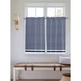 thumbnail image 6 of Tier Curtains 45 Inches Long, Farmhouse Navy Blue White Striped Window Treatment Curtain Drapes, Modern Stripes Window Half Privacy Curtains for Bedroom Bathroom, 42"x45", 2 Panels, 6 of 7