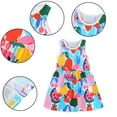 thumbnail image 2 of Qudderr Robe en Coton Tricoté pour Petites Filles Robe Sans Manches pour Bébés Robes Décontractées d'Été Jupe Princesse Dessin Animé Col Rond pour Filles de 2 à 8 Ans, 2 of 9