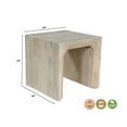 thumbnail image 6 of Taran Designs Mason 2-piece Carved Solid Wood Living Room Table Set in White, 6 of 6