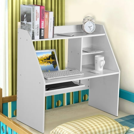 Yosoo Wooden Bed notebook computer Desk student dormitory use,White