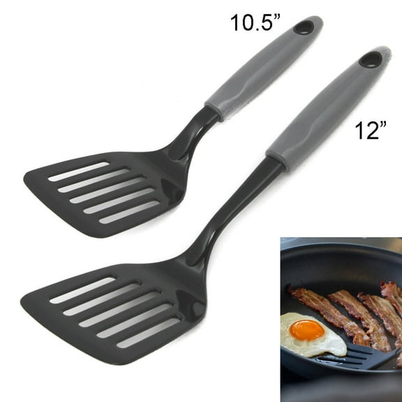 2 Nylon Turner Slotted Heat Resistant Kitchen Utensil Spatula Sizes 10.5" - 12"