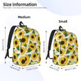 thumbnail image 3 of Honeii Sunflowers Print Canvas College Laptop Backpack, Durable Rucksack Travel Notebook Bag School Backpack Book Bag for Men Women-Small, 3 of 7