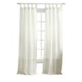 thumbnail image 2 of Martha Stewart Laguna Stripe 37" x 84" Semi Sheer Panel Pair Tietab, Off-White, 2 of 5