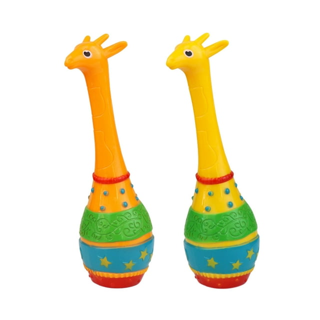YANGHONGY Maracas pour Enfants Girafe Instruments de Musique d'Éducation Précoce Maracas Musicales avec Son