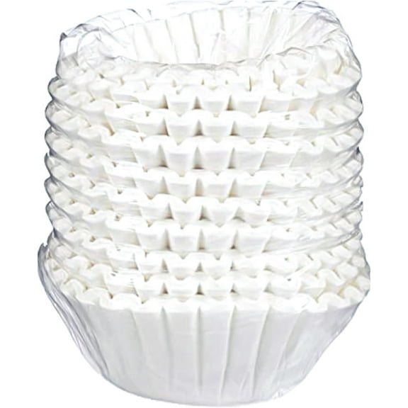 Large Coffee Filters | 12-Cup Premium Disposable Coffee Filters | 9.5" x 4.5" Size | High-Rim Design | Fits Bunn Commercial and Large Coffee Makers | No Overflow | Bulk Pack of 500