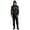 Black, variant on Men's Hooded High Visibility Coveralls Water Resistant Reflective Strips Long Sleeve Jumpsuit White M