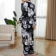 thumbnail image 4 of Puntoco Conjunto Casual De Ropa para El Hogar De Color Sólido para Mujer Cárdigan De Manga Larga Top con Cuello En V+Pantalones Conjunto Liquidación Puntoco Puntoco-4074, 4 of 8
