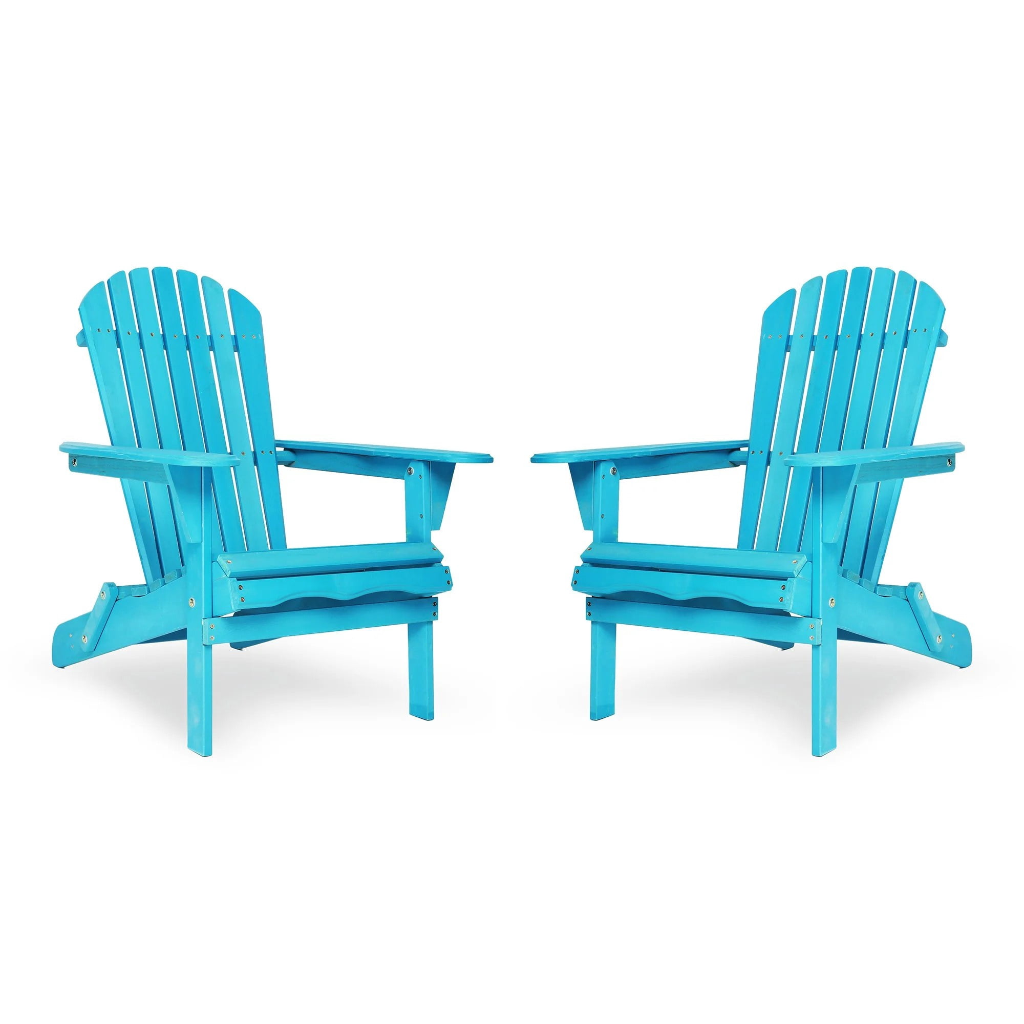 uhomepro Outdoor Adirondack Chairs Set of 2, Folding Fire Pit Chair, Weather Resistant Patio Lawn Chair for Outside Deck Garden Backyard Balcony, Blue