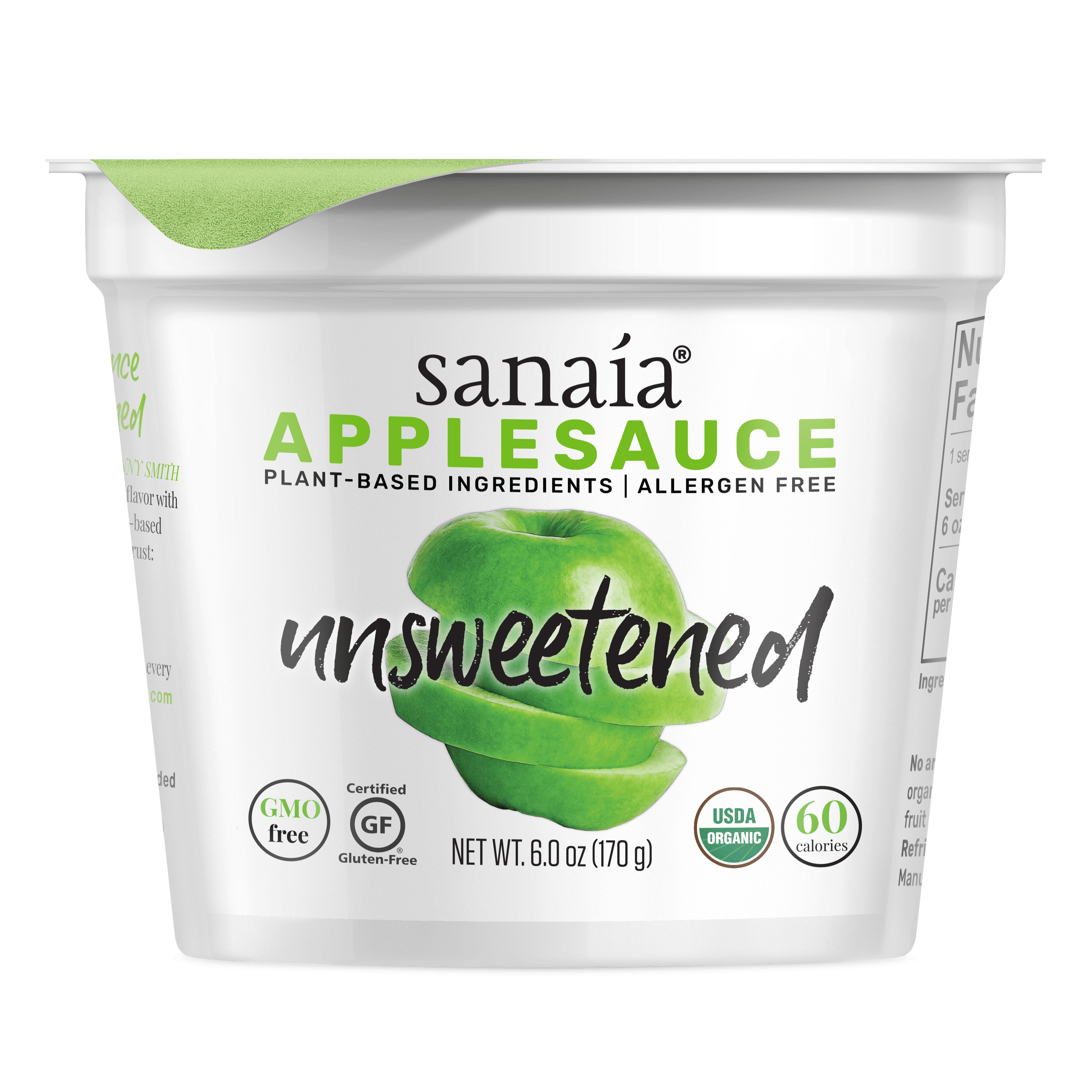 Unsweetened Applesauce 6 0 Oz Sanaia Walmart Com