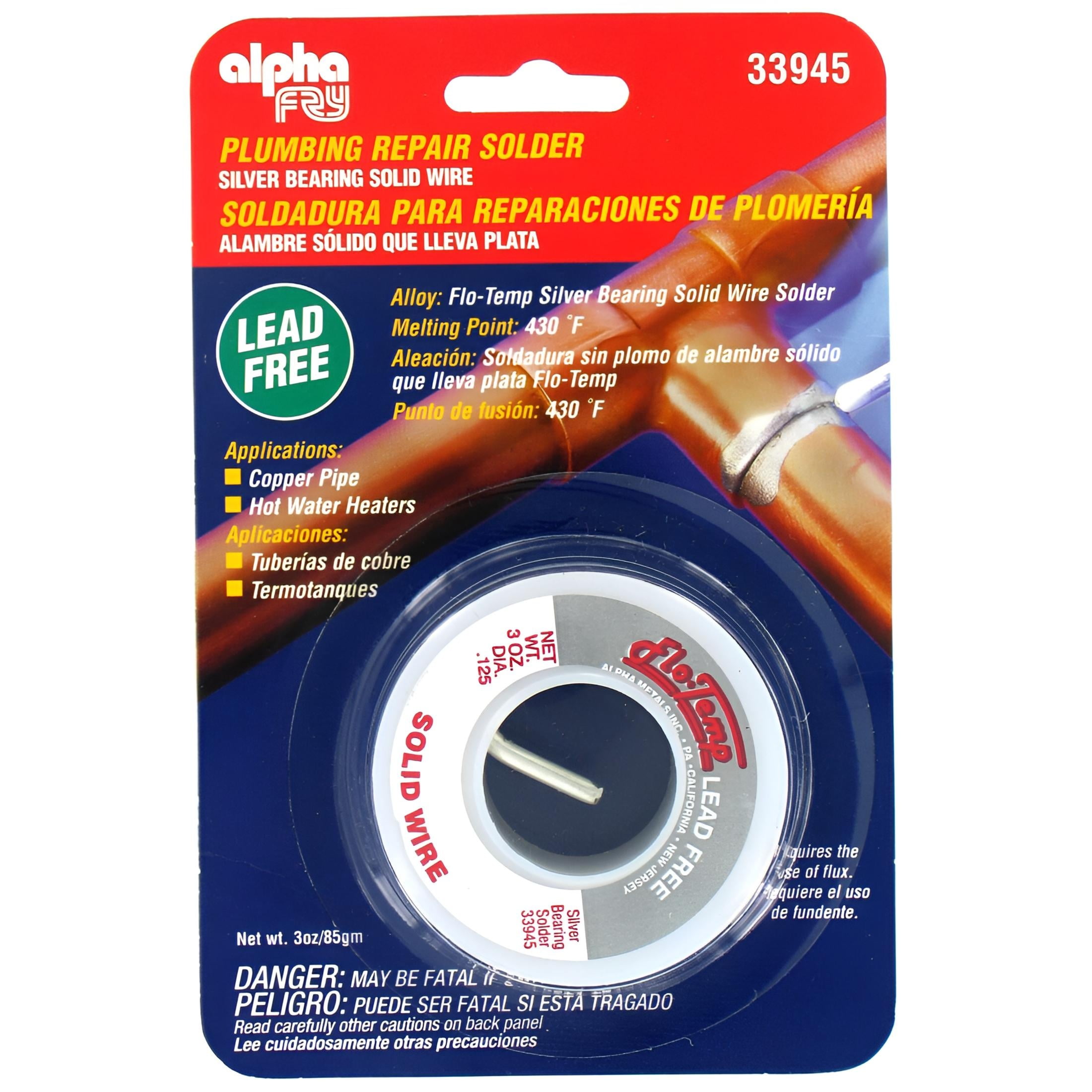 Kit De Soudure Pour Plomberie AIM - 4oz De Soudure + 2oz De Flux + Pinceau - Neuf