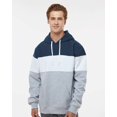thumbnail image 1 of J. America - Varsity Fleece Colorblocked Hooded Sweatshirt, 1 of 1