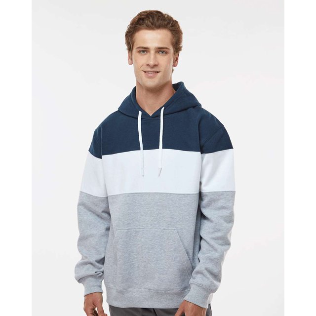 J. America - Varsity Fleece Colorblocked Hooded Sweatshirt