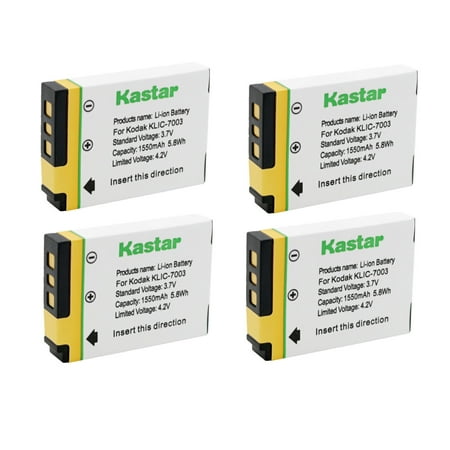 Kastar K7003 Battery 4-Pack Replacement for Kodak EasyShare MD81 EasyShare M380 EasyShare M381 EasyShare M420 EasyShare V803 EasyShare V1003 EasyShare Z950 EasyShare Z950 IS Camera