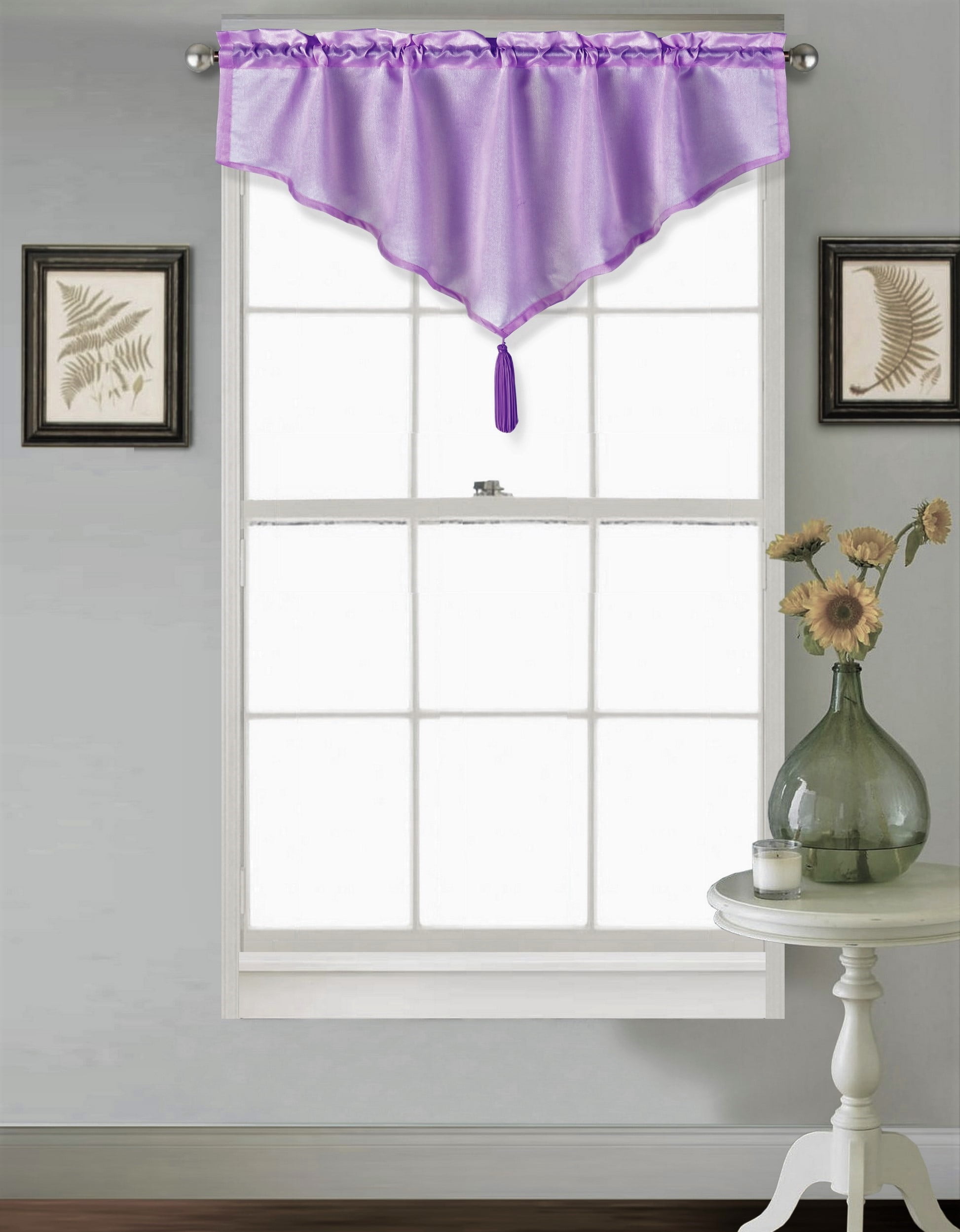 PERFECT DÉCOR FOR YOUR WINDOW VINCE LIGHT PURPLE SOLID COLOR SEE THRU