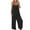 Black, variant on QATAINLAV Womens Sweaters Clearance Jumpsuits for Women Loose Sleeveless Spaghetti Strap Romper Ribbed Knit Wide Leg Overalls Solid Color One Piece Jumper Pants with Pockets Black XL