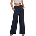 thumbnail image 5 of vigerkar Womens Wide Leg Dress Pants Business Casual Work Outfits Navy, XL, 5 of 8