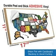 thumbnail image 2 of RV State Sticker Travel Map - 11" x 17" - USA States Visited Decal - United States License Plate Non Magnet Road Trip Window Stickers - Trailer Supplies & Accessories - Exterior or Interior Motorhome, 2 of 6