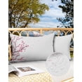 thumbnail image 3 of Spring Pink Cherry Blossom Flowers Outdoor Pillow Covers Set of 2,Decorative Waterproof Throw Pillow Case,Floral Tree Branch on White Cotton Linen Soft Cozy Cushion Pillowcases, 3 of 7