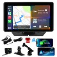 thumbnail image 1 of Pantalla HD Carplay para automóvil, receptores de audio estéreo para automóvil Apple Android Auto Car Play inalámbricos portátiles con control de voz, cámara de respaldo, Mirror Link, Bluetooth, naveg, 1 of 5