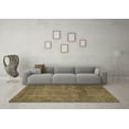 thumbnail image 3 of Ahgly Company Machine Washable Indoor Square Abstract Brown Modern Area Rugs, 3' Square, 3 of 4