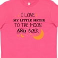 thumbnail image 4 of Inktastic I Love My Little Sister to the Moon and Back Youth T-Shirt, 4 of 5