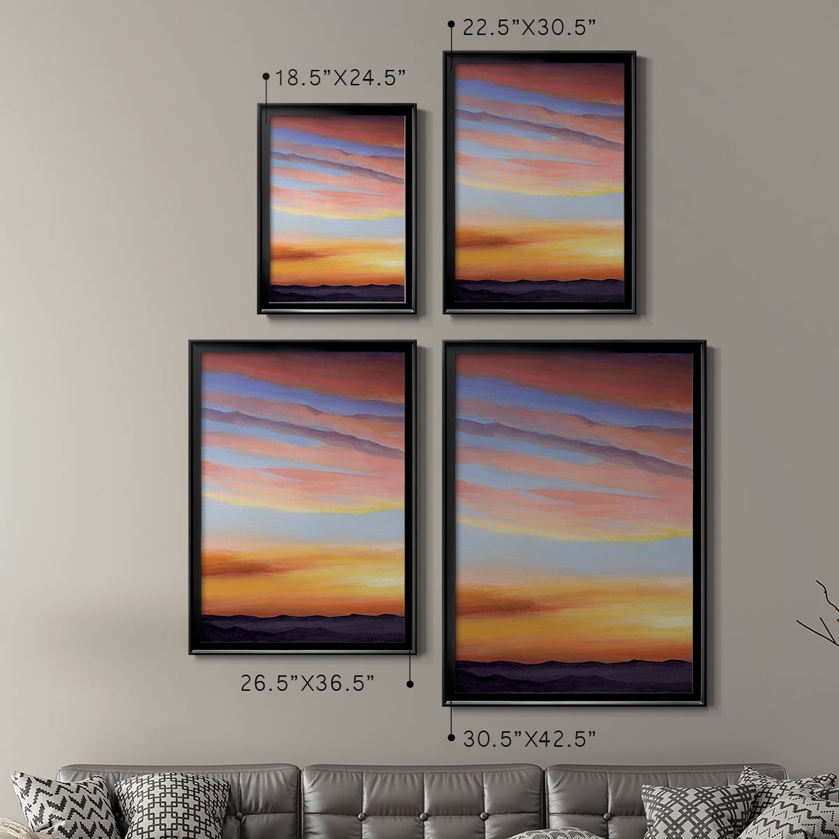 Ignited Dusk I Premium Framed Print - Ready to Hang