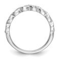 thumbnail image 2 of Auriga 14K White Gold Twist Design Complete Diamond Band for Women Size 7 (0.17ct, Clarity- I1), 2 of 8