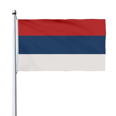 Aihccy Serbia No Crest Flag with Brass Grommets Size - 3x5Ft