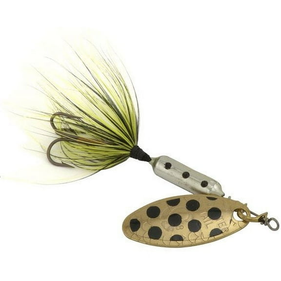 Yakima Bait Worden's Rooster Tail, Inline Spinnerbait Fishing Lure, Metallic Chartreuse Spot, 1/8 oz.