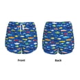 thumbnail image 5 of Lsque Submarines And Whales Printed Women's Running Shorts with Liner Pockets,Elastic Quick Dry Workout Athletic Gym Yoga Shorts,Womens High Waist Shorts-XX-Large, 5 of 9