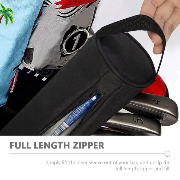 MERRYHAPY Insulated Golf Cart Cooler Bag Black Oxford Cloth for Boating and Outdoor Use 1 Pack