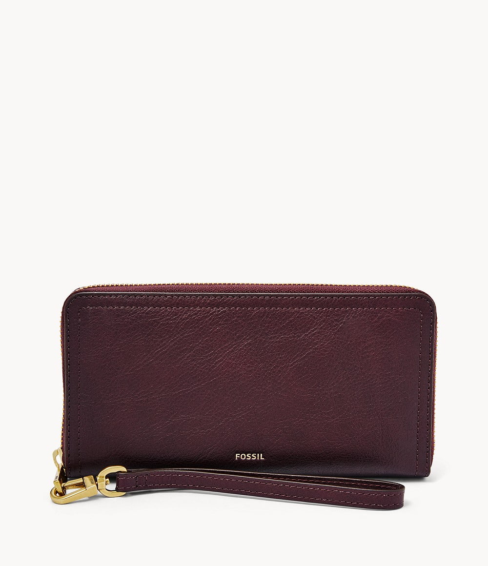 Fossil Genuine Leather Logan Ziparound Clutch Wallet