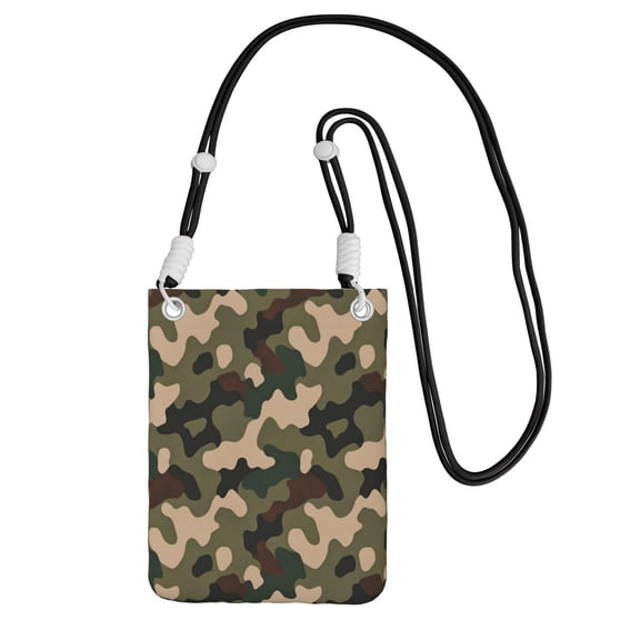 Small Crossbody Bag Green Army Camouflage Cell Phone Crossbody Purse For Women