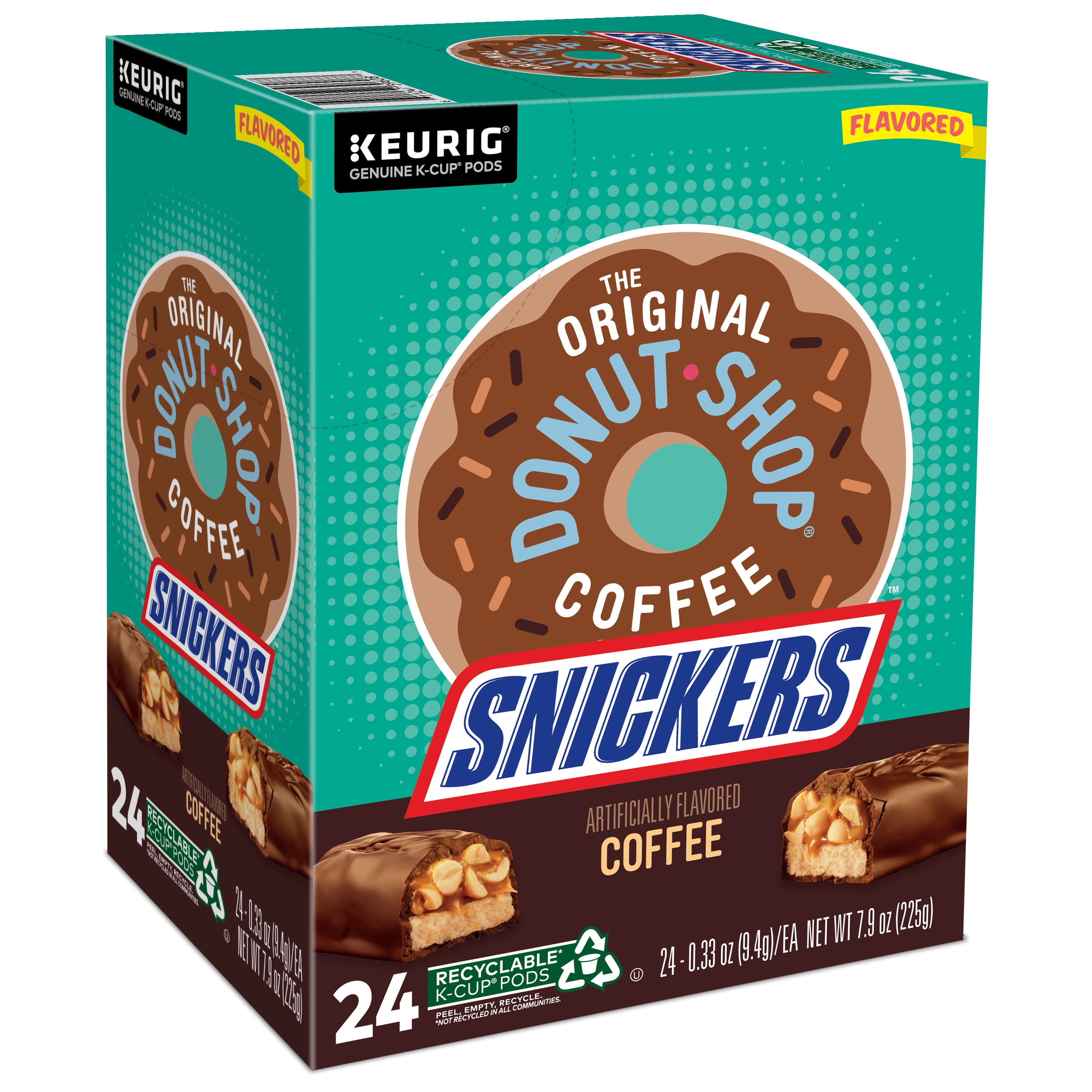 The Original Donut Shop, Snickers Flavored K-Cup Coffee Pods, 24 Count