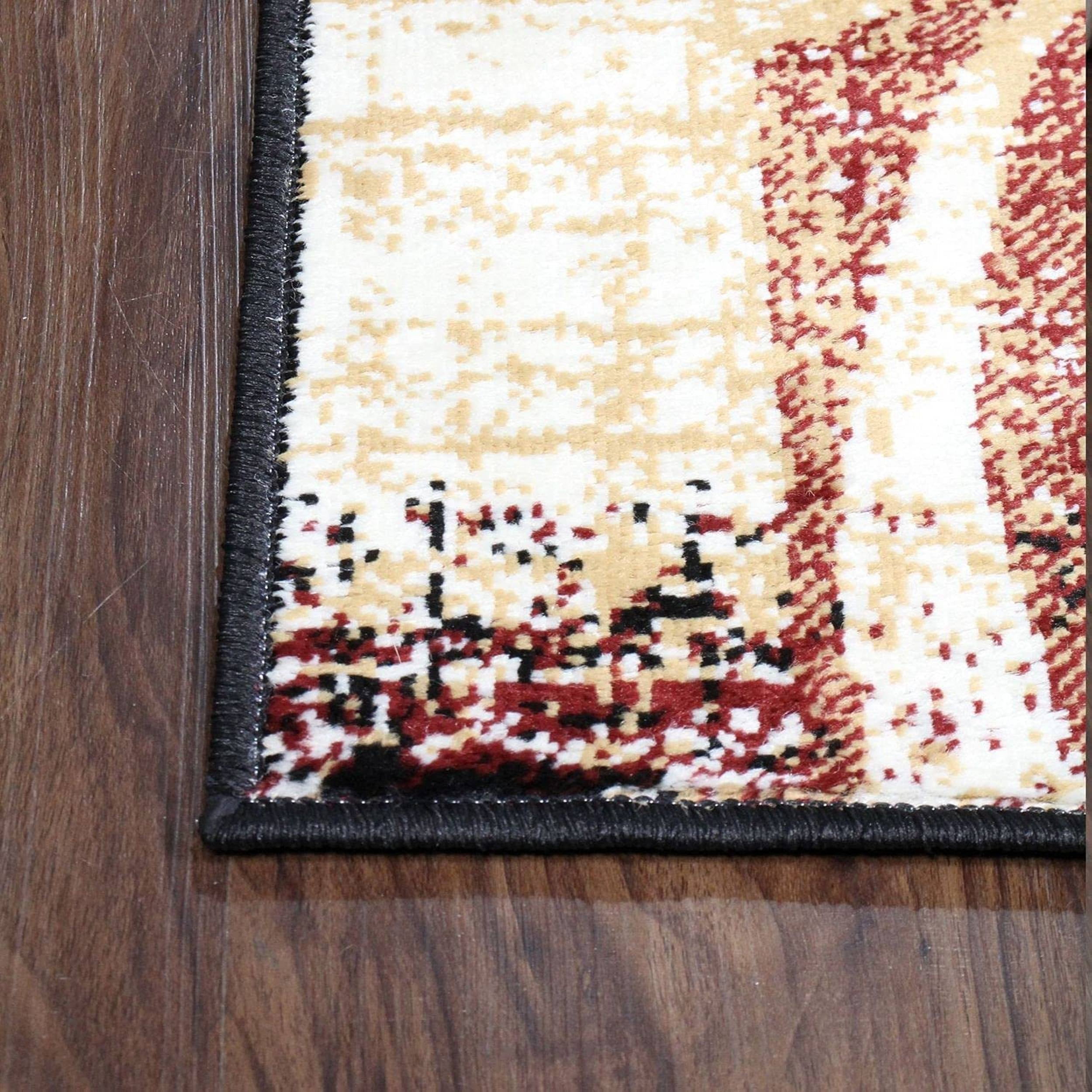 Superior Pastiche Floral Indoor Area Rug, 2' 7" x 8', Burgundy