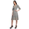 thumbnail image 4 of Moomaya Printed Women Midi Length Cotton Dress Short Sleeve Summer Wear Clothing, 4 of 6