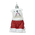 thumbnail image 1 of Colgante Navideño Holiday Time con Diseño de Bulldog con Brillo Blanco 9 cm, 1 of 4