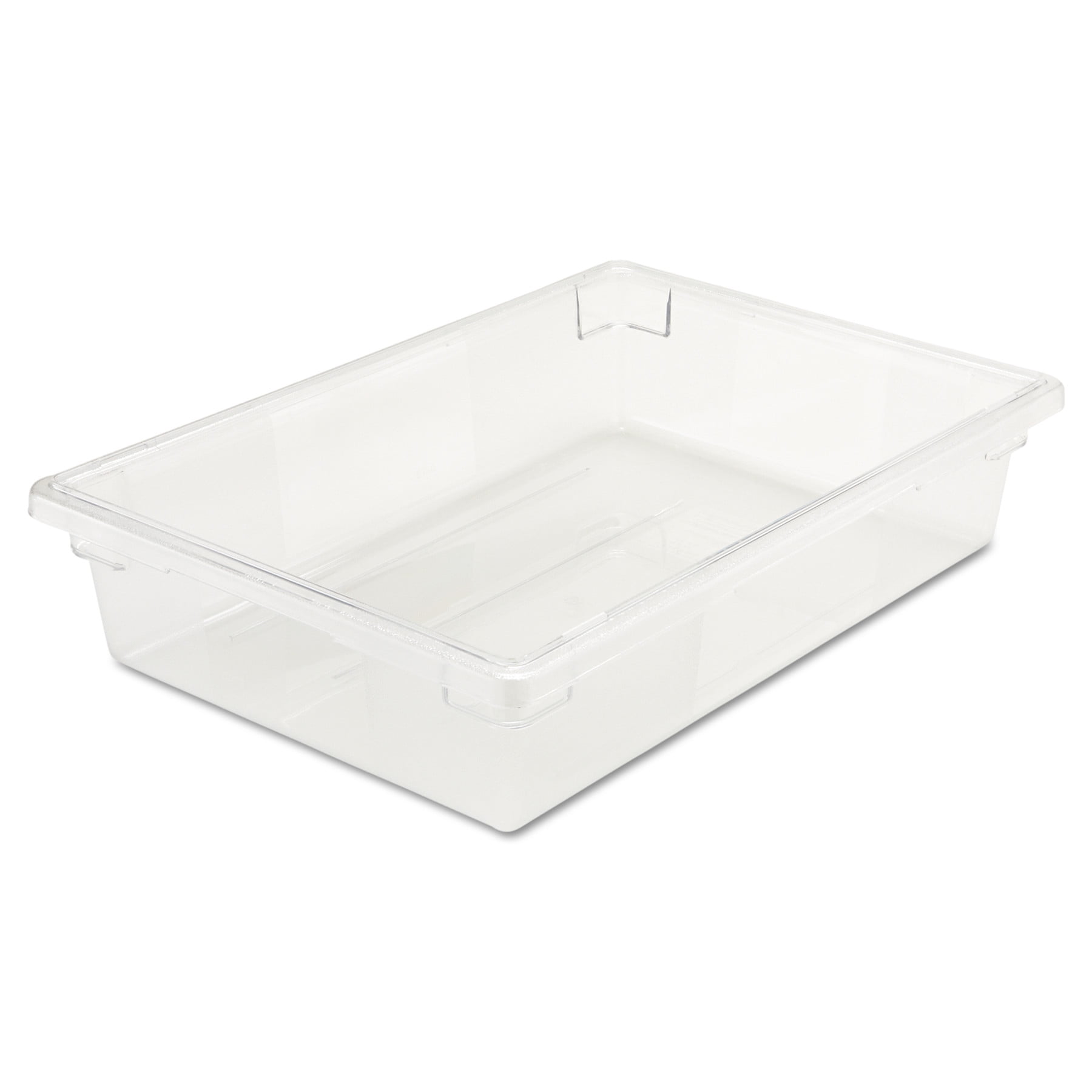 Rubbermaid Commercial Food/Tote Boxes, 8 1/2gal, 26w x 18d x 6h, Clear