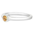 thumbnail image 3 of 925 Sterling Silver Simulated Citrine Birthstone Ring For Pre-Teen Girls Size 5, 3 of 4