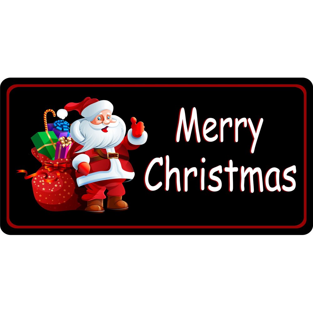 Santa Merry Christmas Photo License Plate