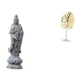 thumbnail image 1 of Estatua de hoja de metal de Guan Yin, accesorios de adorno, figurita tradicional de Kuanyin, escultura de Buda femenina, decoraciones abstractas, 1 of 8