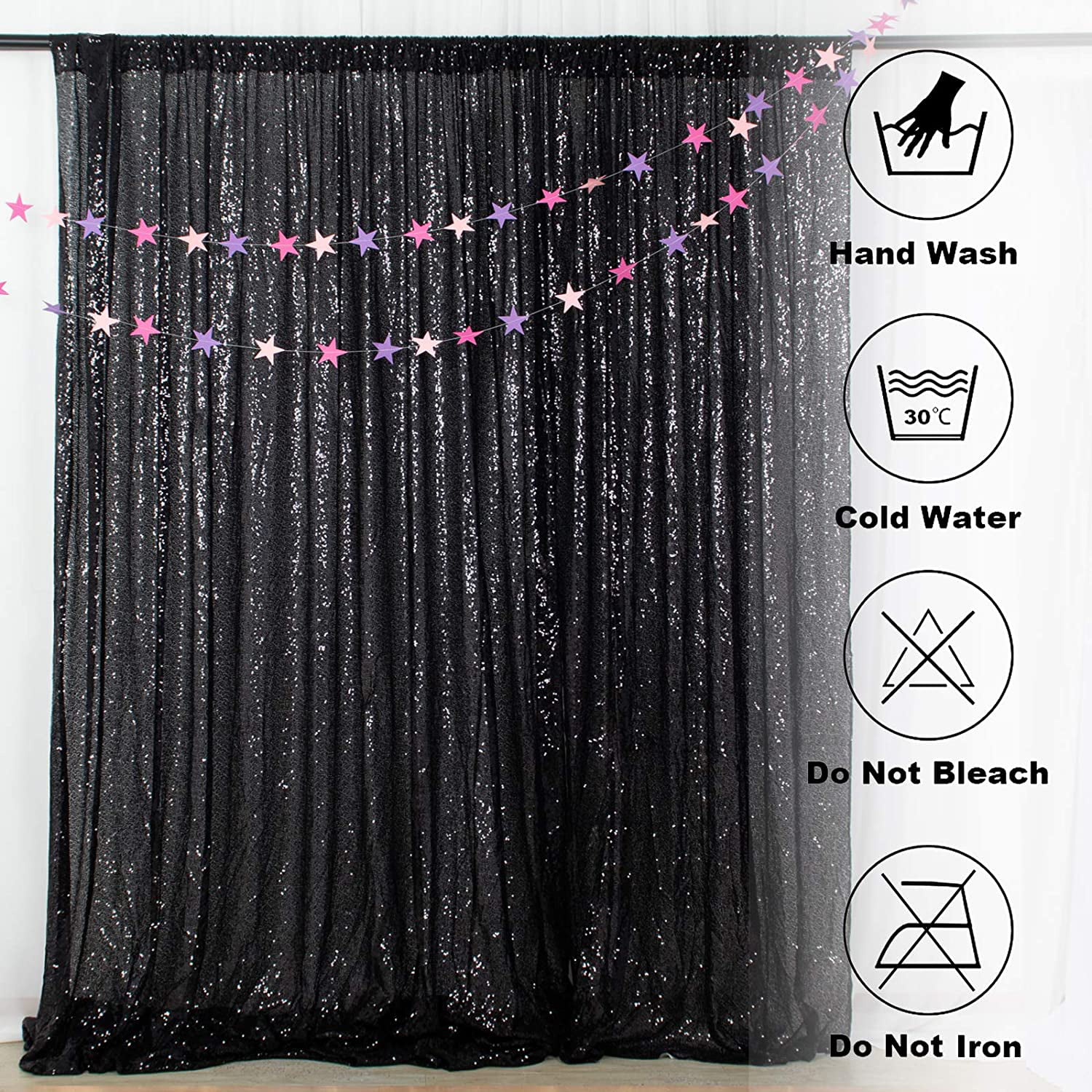 Sequin Curtain-2x3FT,Sequin Fabric Photography Backdrop,Sparkly Curtain Wedding 