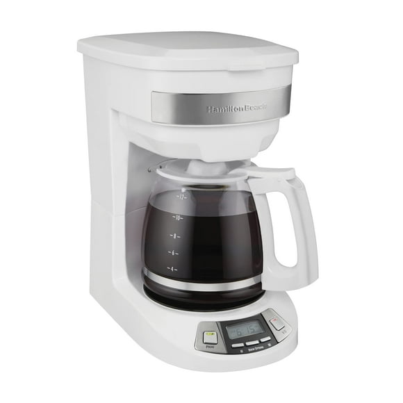 Cafetera Hamilton Beach, 12 tazas, programable, 46294, color blanco Hamilton Beach NA