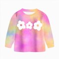thumbnail image 5 of masbird Toddler Little Girls Clothing Set 2 Piece Tie Dye Sports Outfits Kids Long Sleeve Sweatshirt T-Shirt + Sweatpants(Pink,8-9 Y), 5 of 6