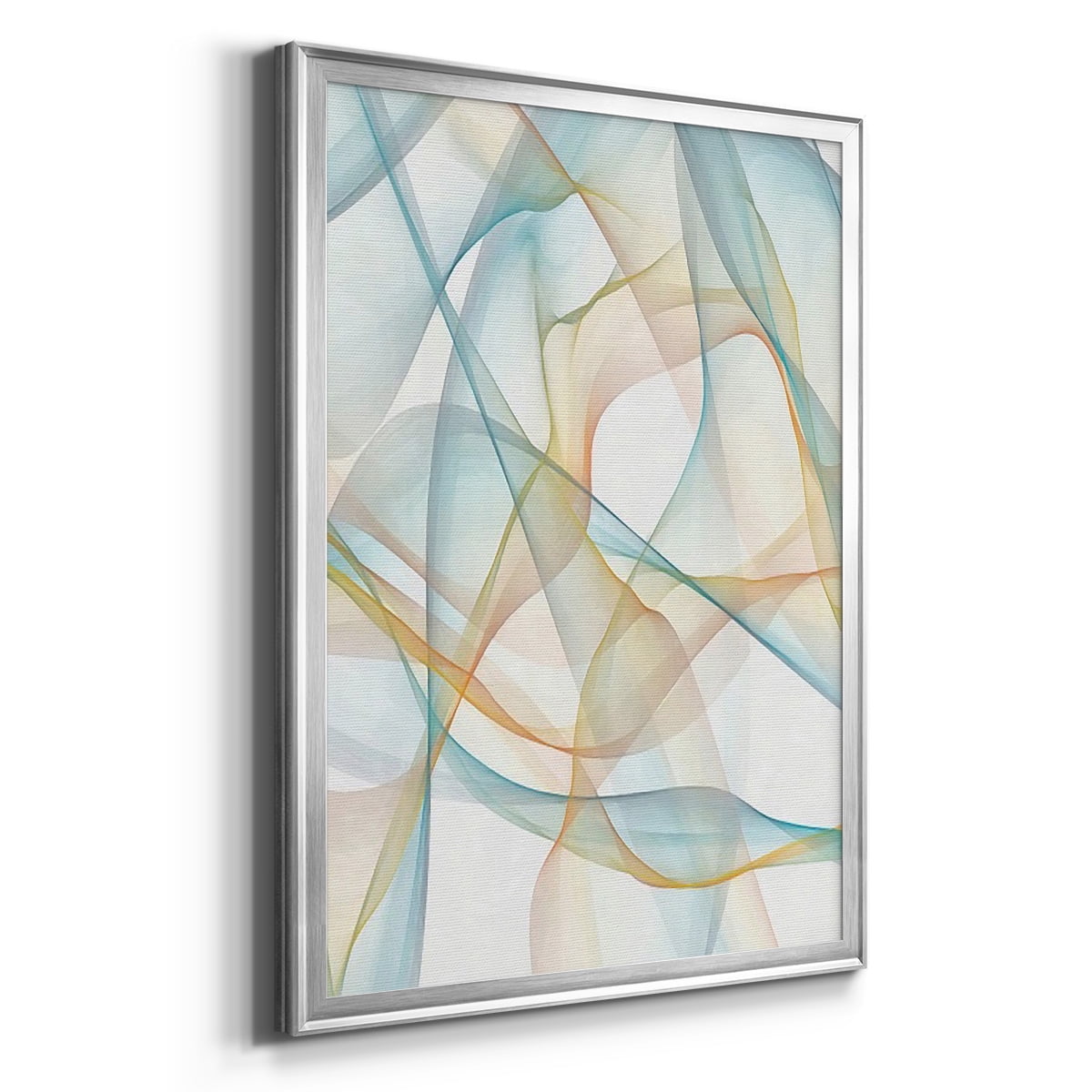 Curves and Waves III Premium Framed Print, in Gold, Black, or Silver - Ready to Hang